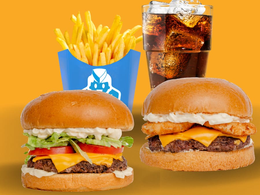 2 Burgers + Batata + Bebida