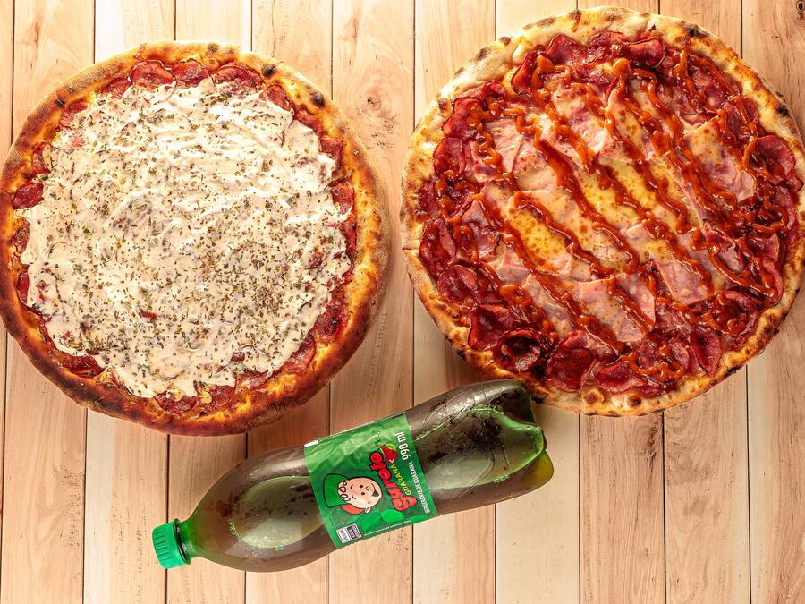 2 Pizzas Grandes + 1 Guaraná Garoto 2l