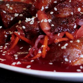 COSTELA DE PORCO NO MOLHO AGRIDOCE