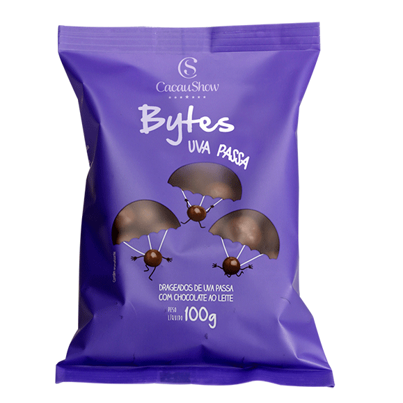 Bytes Chocolate ao Leite Passas 100g