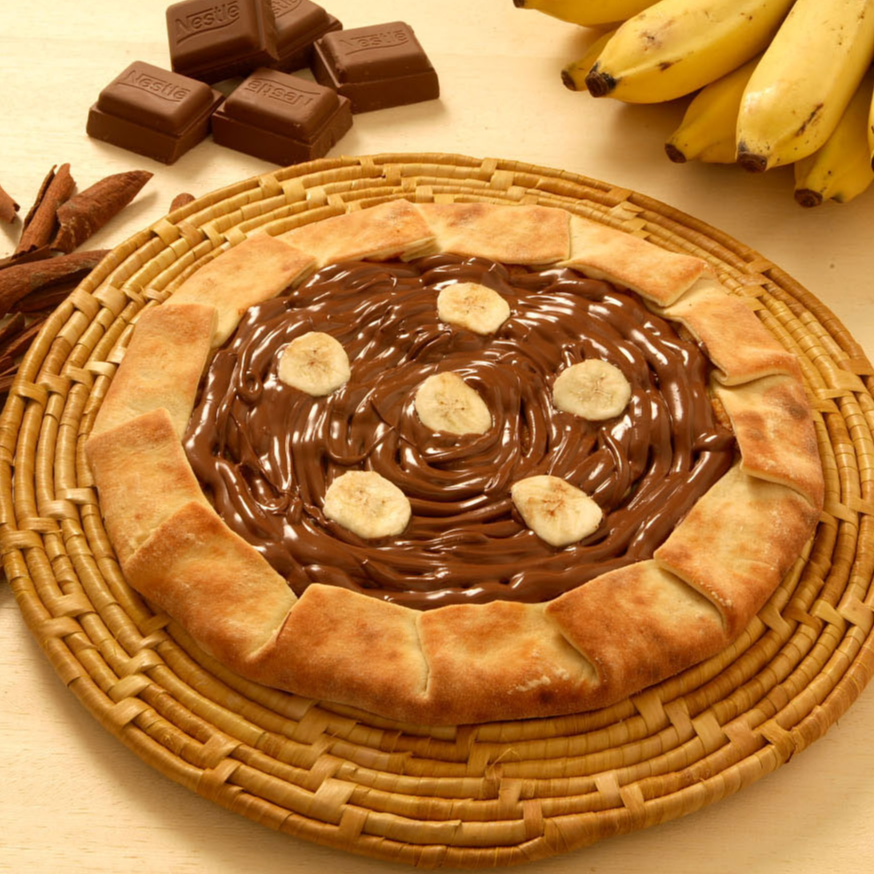 Pizza Chocolate c/ Banana (Média)