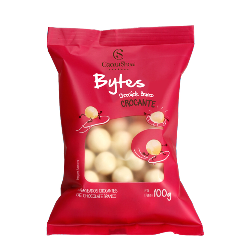 Drageado Bytes Crocante Branco 100g