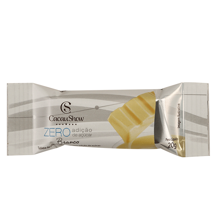 Tablete Branco Zero Açucar 20g