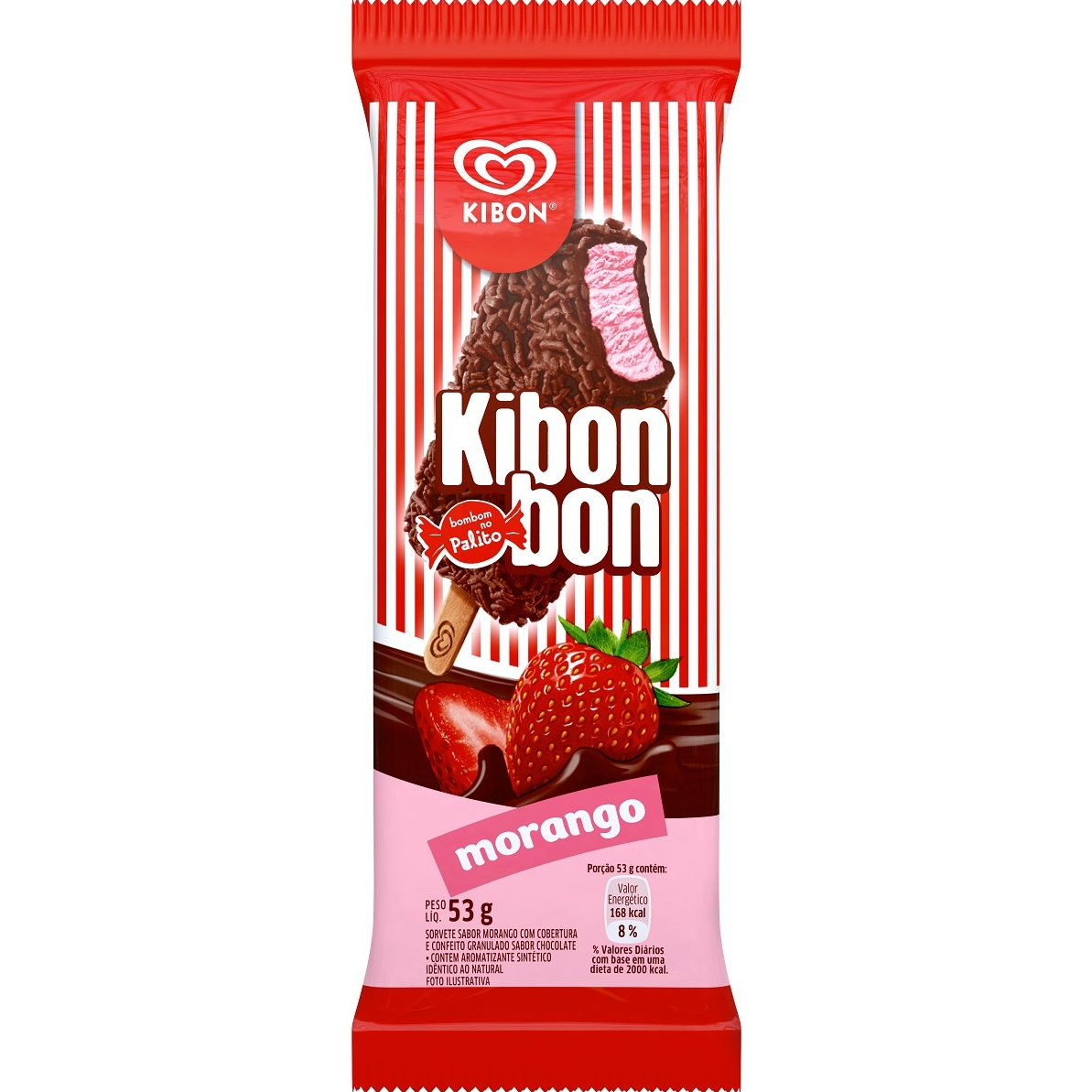 Picolé Kibonbonn Morango