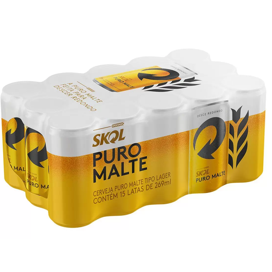 Skol Puro Malte 269ml Cx C/15un 