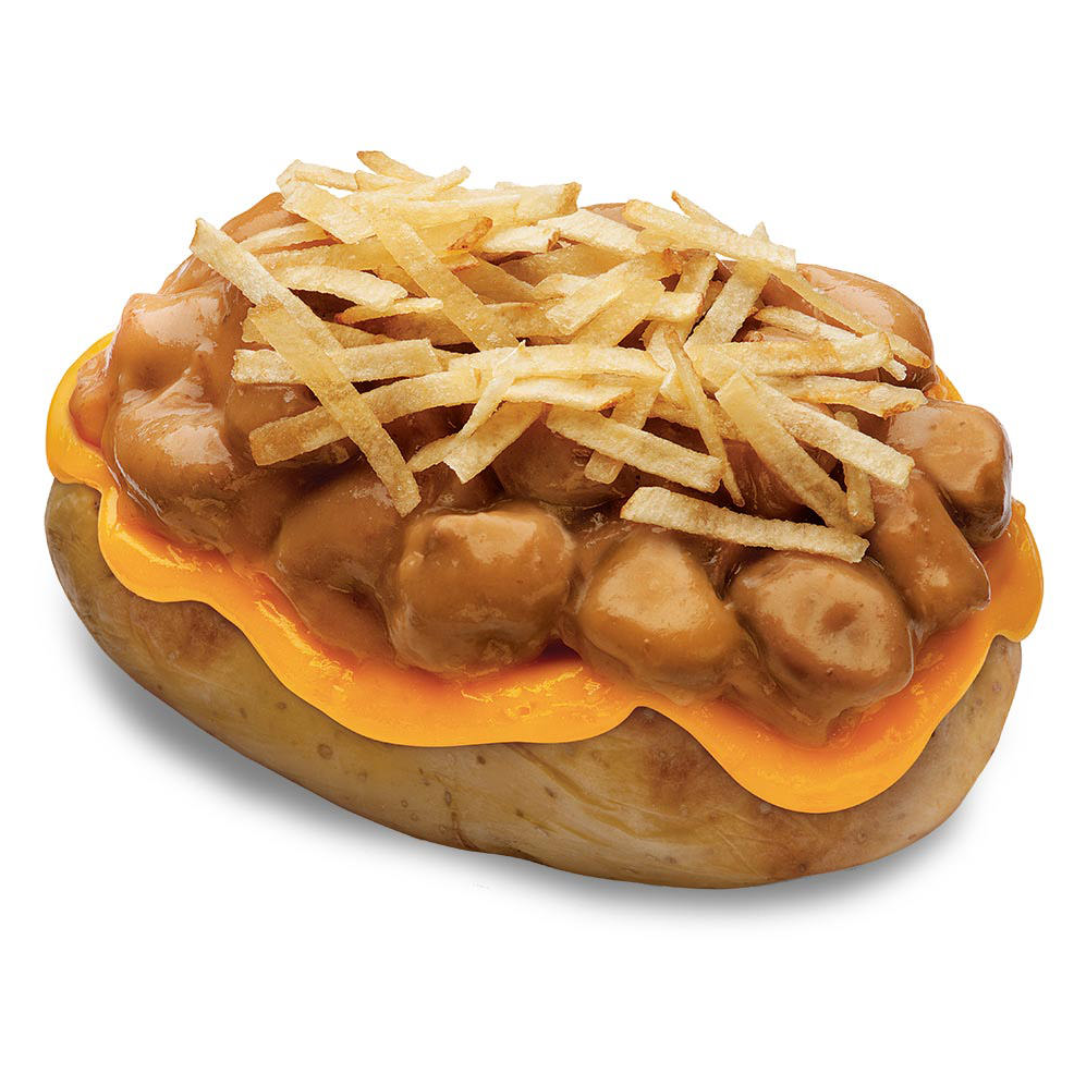 Strogonoff de carne  + cheddar + batata palha