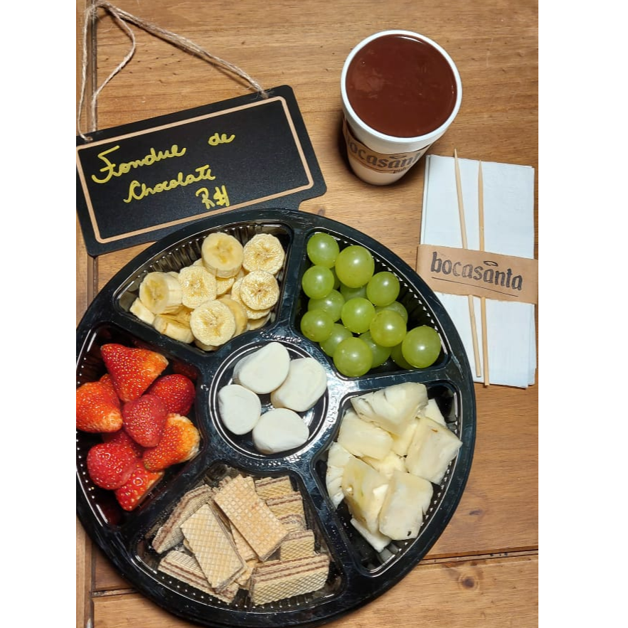 FONDUE DOCE PARA 2 PESSOAS: 