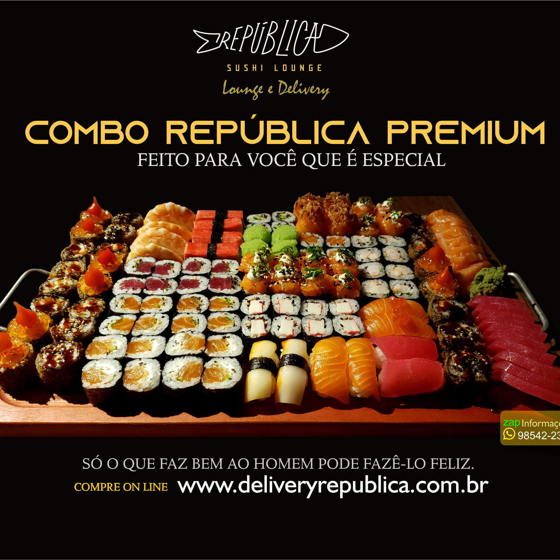 COMBO ROSO  (150 peças) + Porção de Yakisoba de Salmão + Porção de Camarâo Alho e óleo + 5 Harumaki de Chocolate (Para 5 pessoas) 