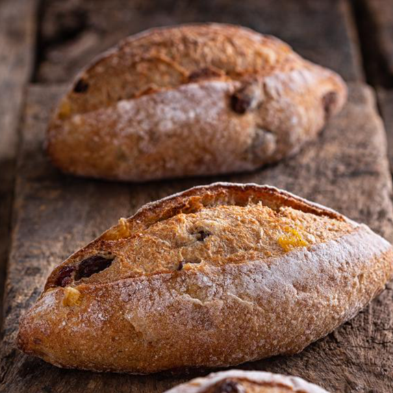 Baguette 100% integral COM frutas secas