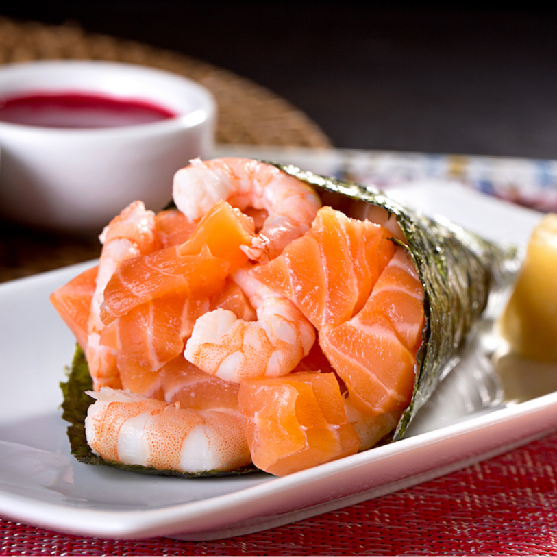 Tmk - Salmão Crú e Camarão