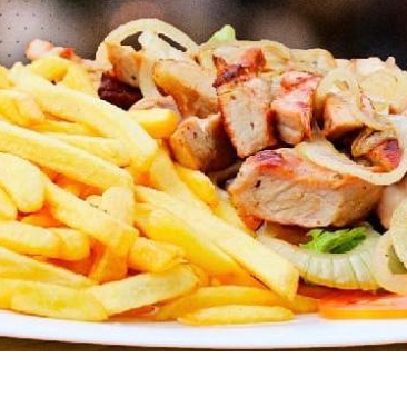 PICANHA SUÍNA COM FRITAS