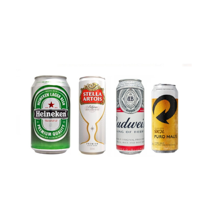 Bebida-Cerveja Lata, Latão e Long neck