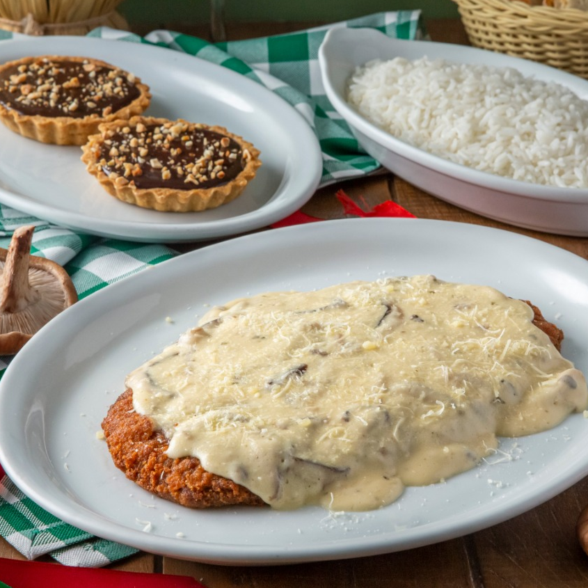 Filé all'anna + Arroz + Torta de Nutella