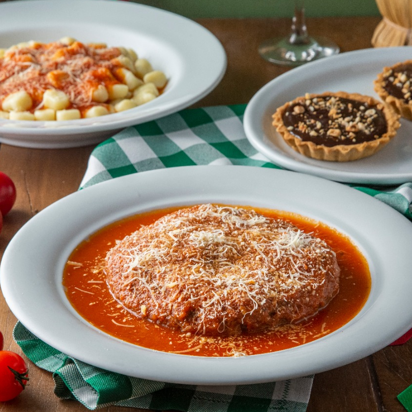 Polpettone + Gnocchi ao Sugo + Torta Nutella