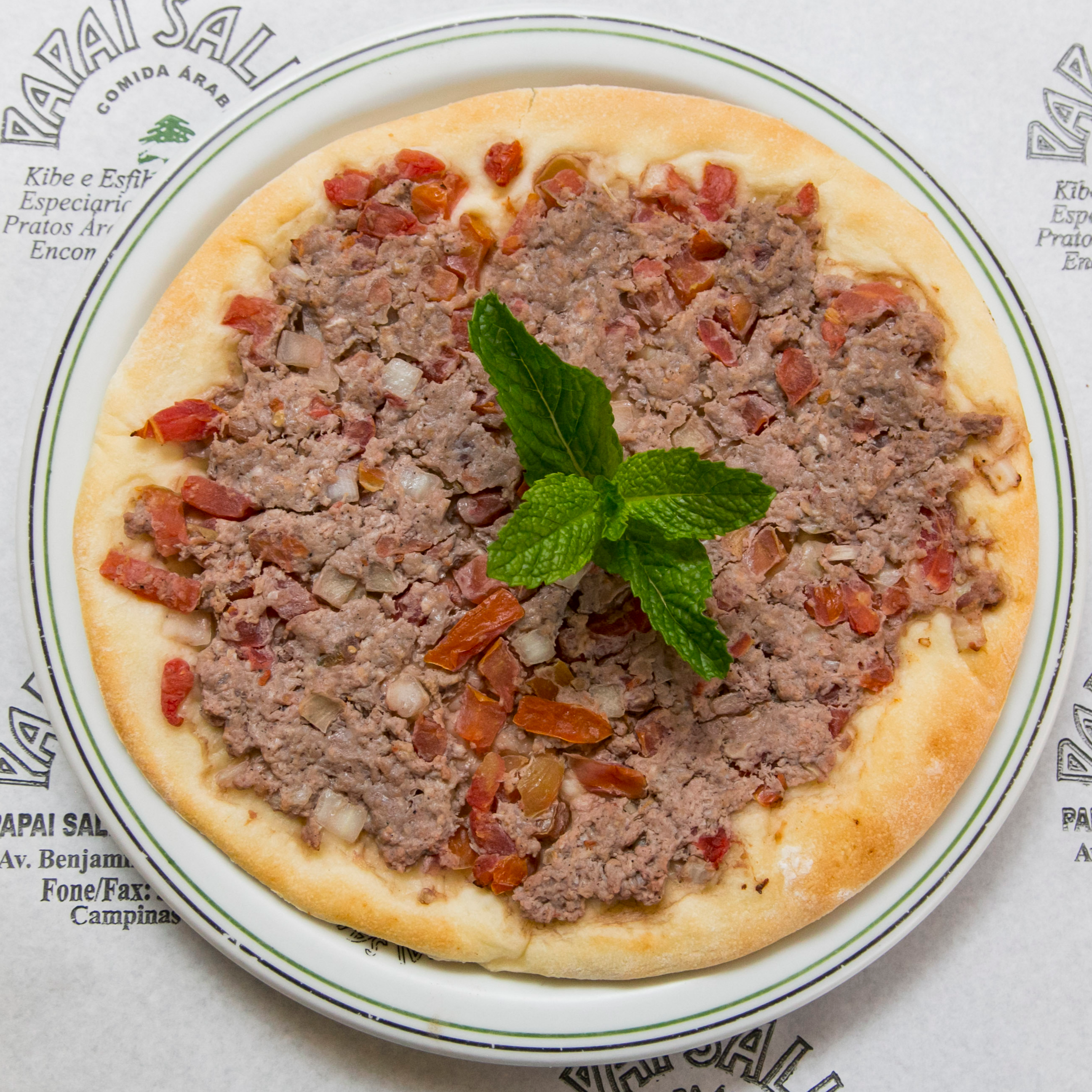 Esfiha EAZIM (aberta de carne) -  tamanho Ø 18 centímetros