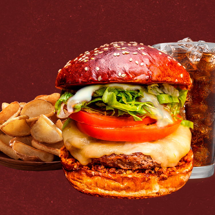 X salada e bacon (Burguer + bebida + batata)