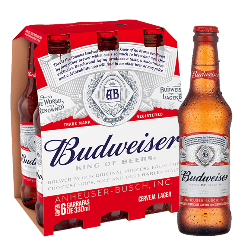 PACK CERV. BUDWEISER LN 06 UNID (GELADA)
