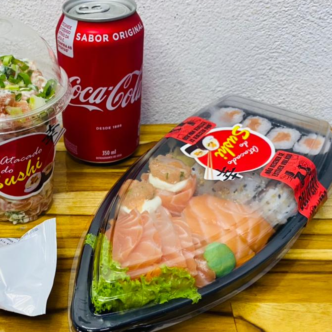 COMBO ESPECIAL 1  SALMÃO ESPECIAL 20pç  + 1 TEMAKI NO COPO 300g +  1 REFRI OU SUCO LATA