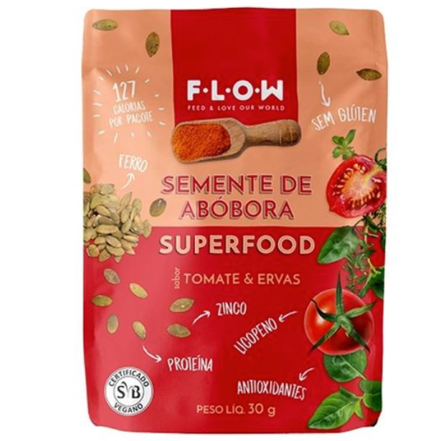Snack Flow Sementes de Abóbora Tomate e Ervas - 30g
