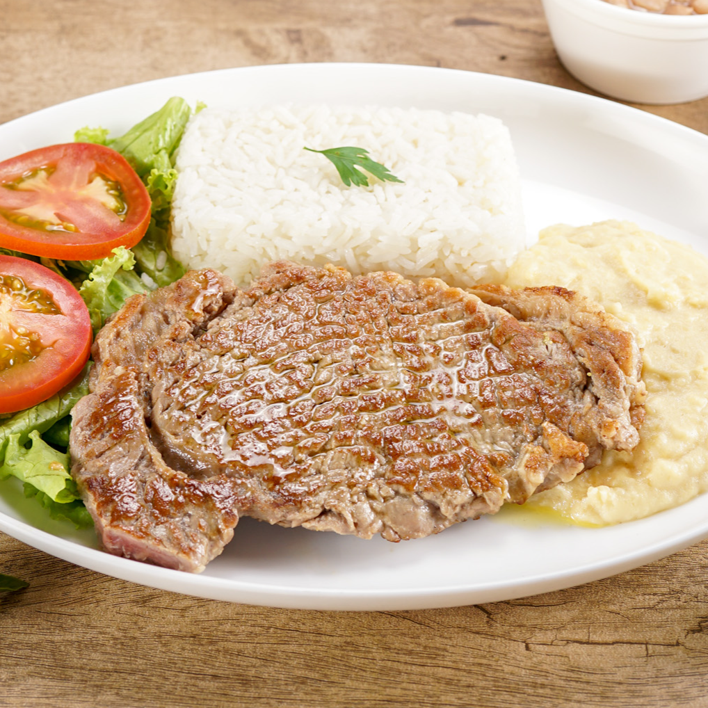 Bife com Purê