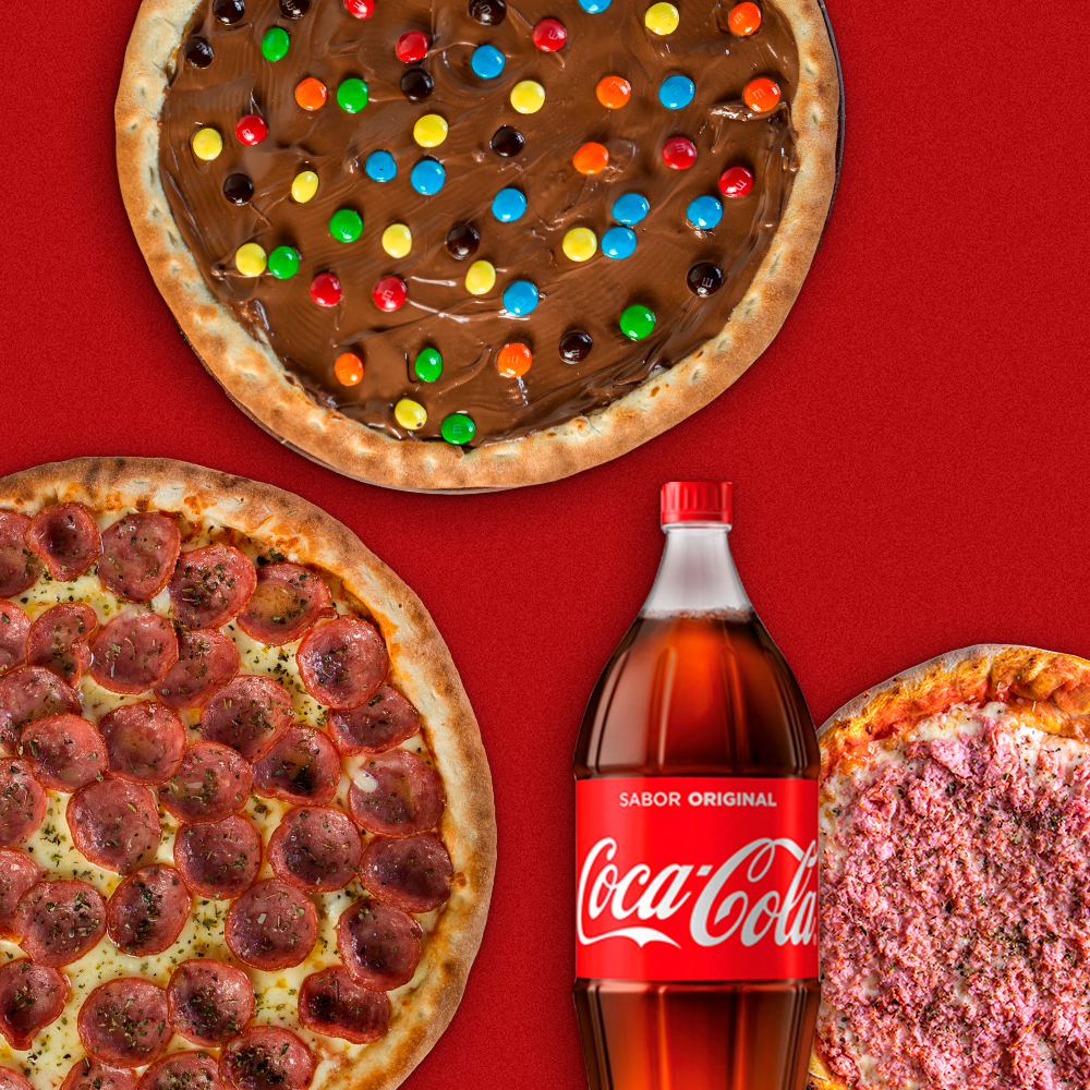 Gigante salgada + Média salgada + Gigante doce + Refrigerante 2l