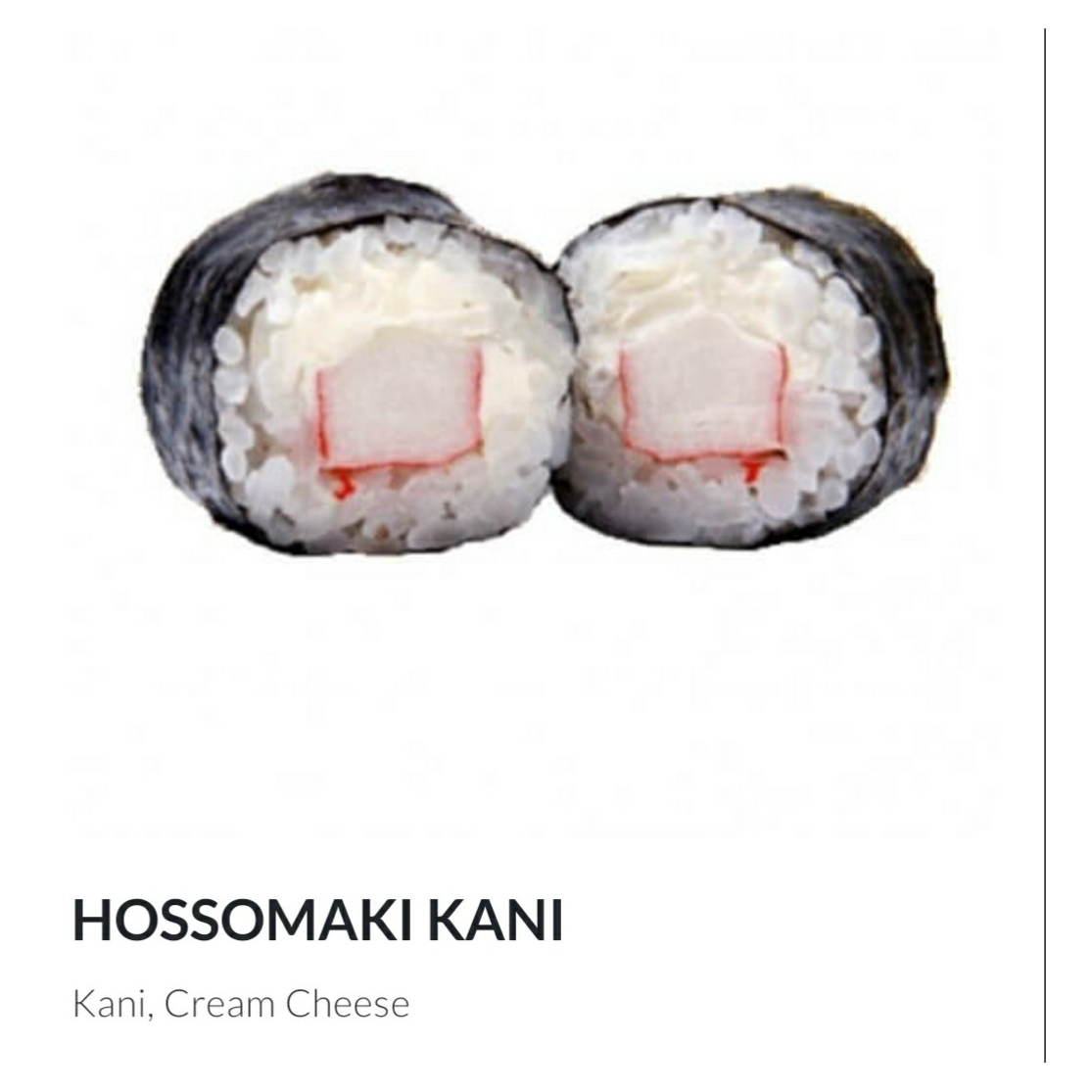 Hossomaki Kani 8 peças 