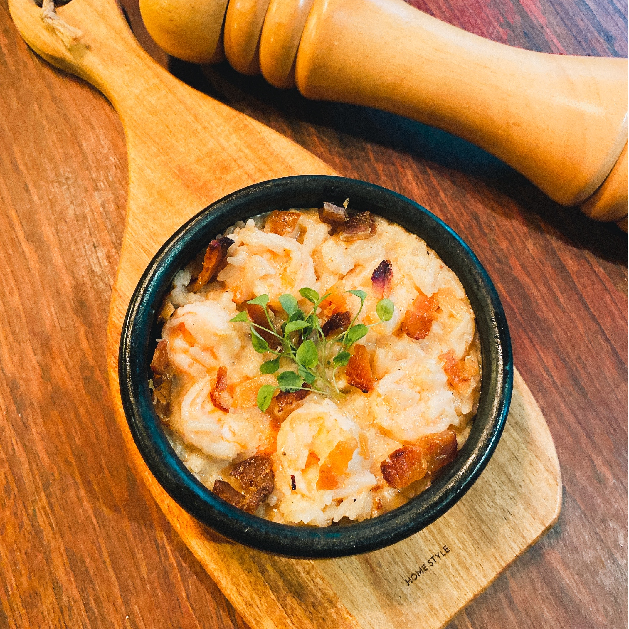 Panelinha de camarão cremoso