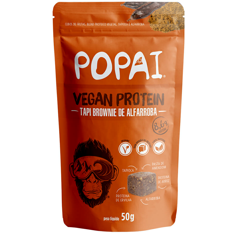 Popai Tapi Brownie de Alfarroba – Linha Vegan Protein
