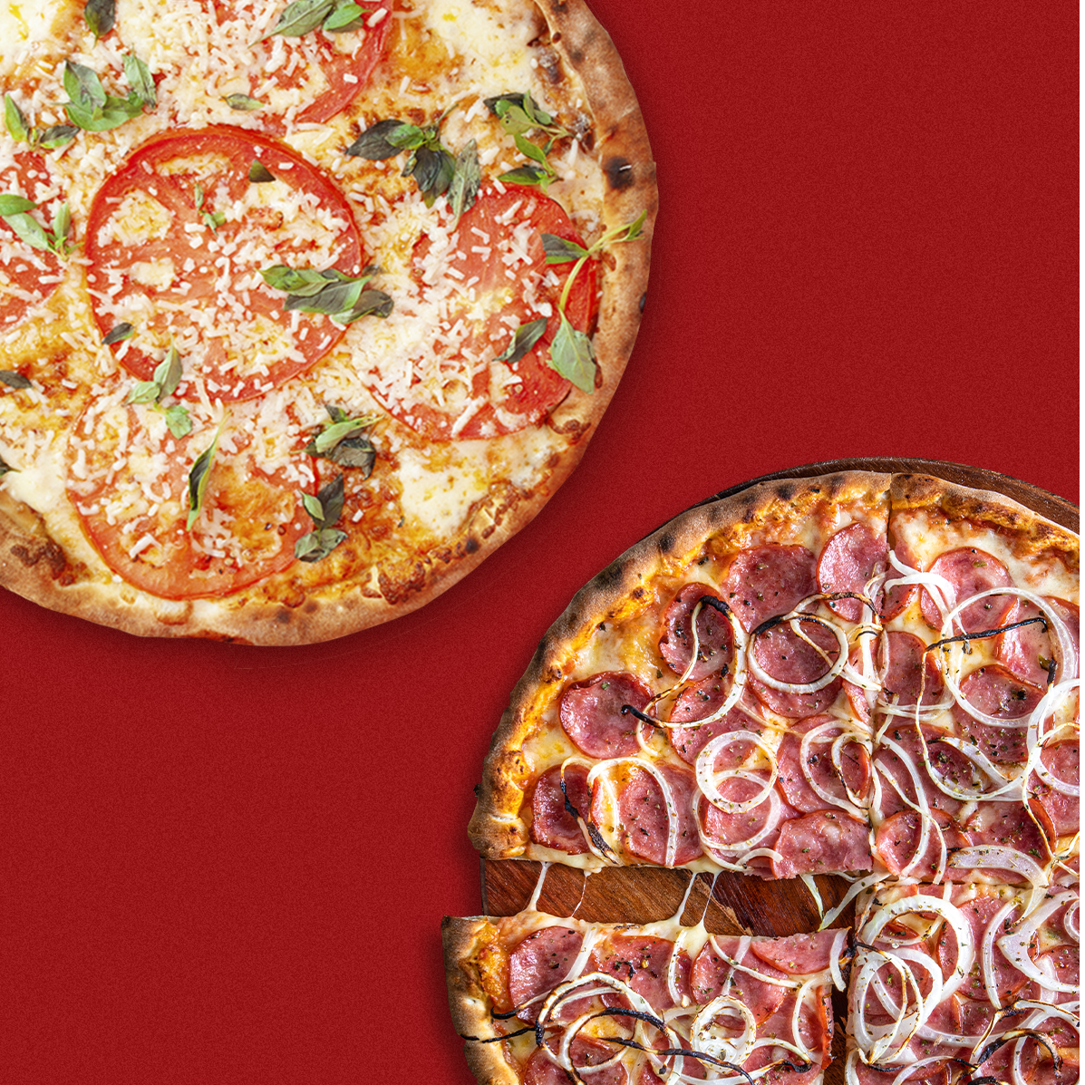 2 Pizzas médias salgadas