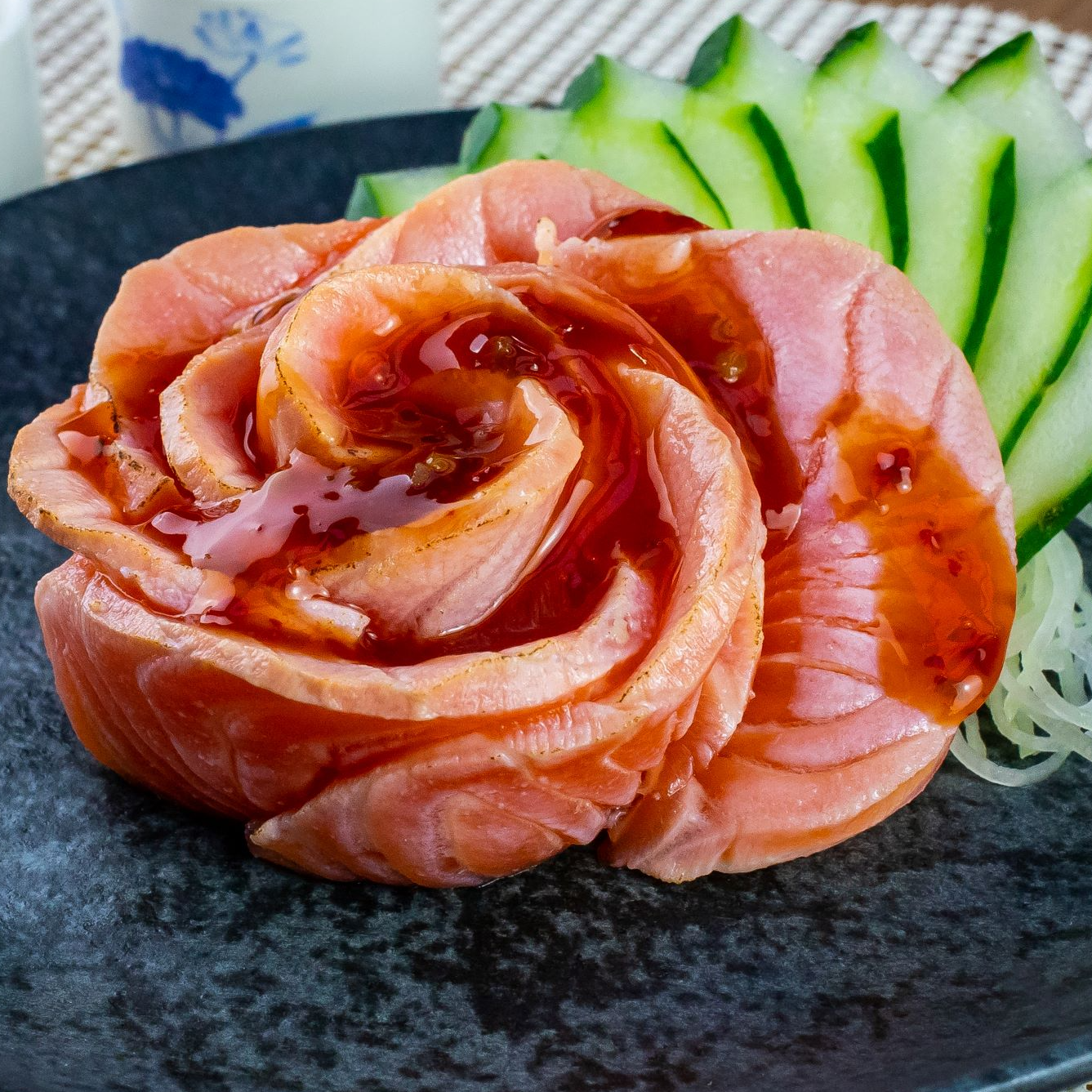 Sashimi Selado com Geléia de pimenta