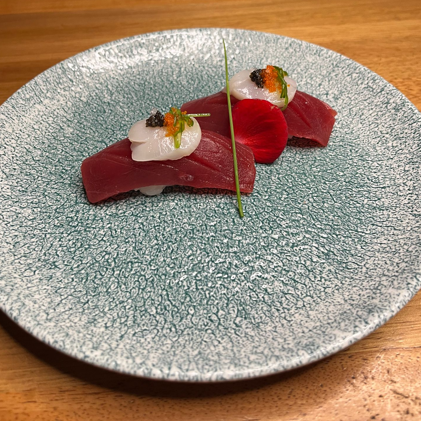 Sushi de Akami com Vieira