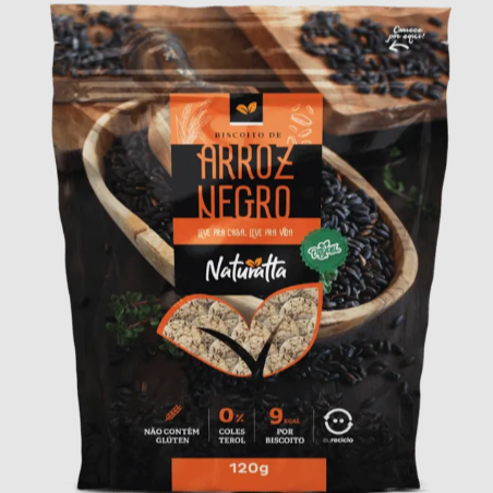  Naturatta Biscoito de arroz negro 120g 