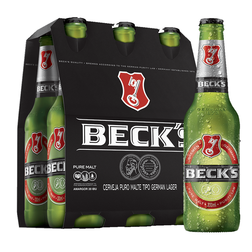 BECKS LONG NECK CAIXA COM 6 UNIDADE 330 ML