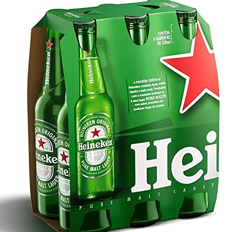 HEINEKEN LONG NECK CAIXA COM 6 UNIDADE 330 ML