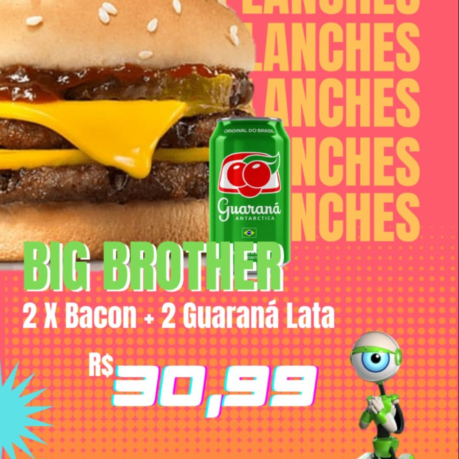 BIG BROTHER(2 x bacon + 2 guarana lata)