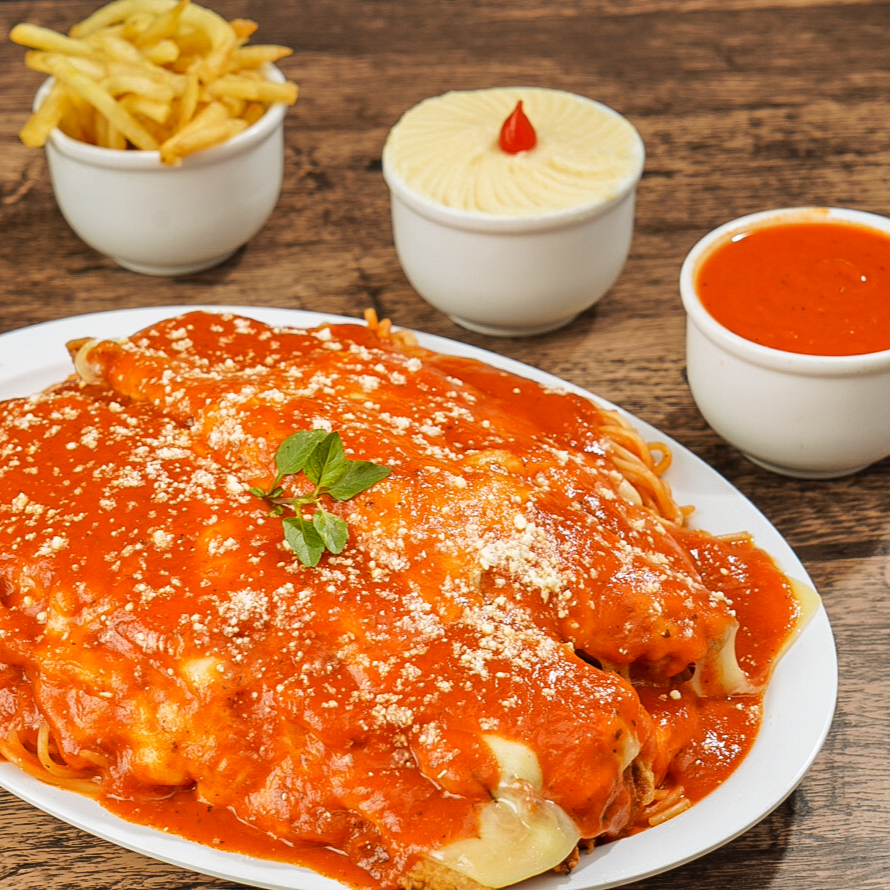 Filé de frango a parmegiana