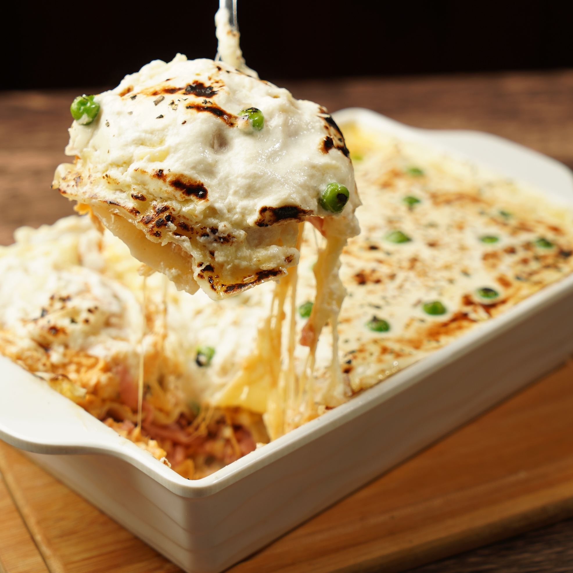  Lasanha de frango aos quatro queijos