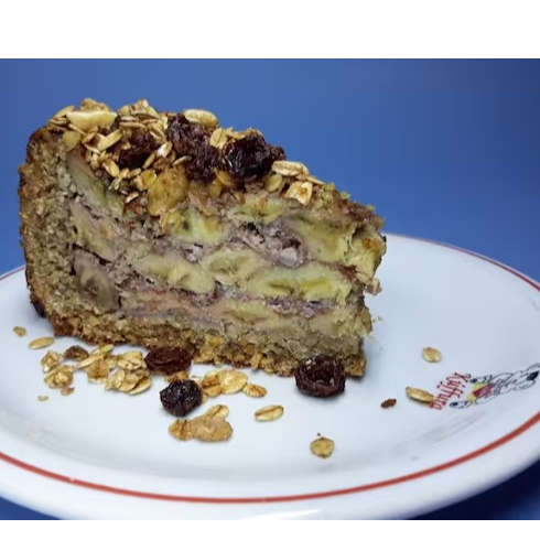 Fatia torta integral de banana