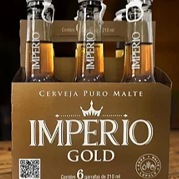 PACK CERVEJA IMPERIO GOLD L.N 210ML 6UND  (GELADA) 