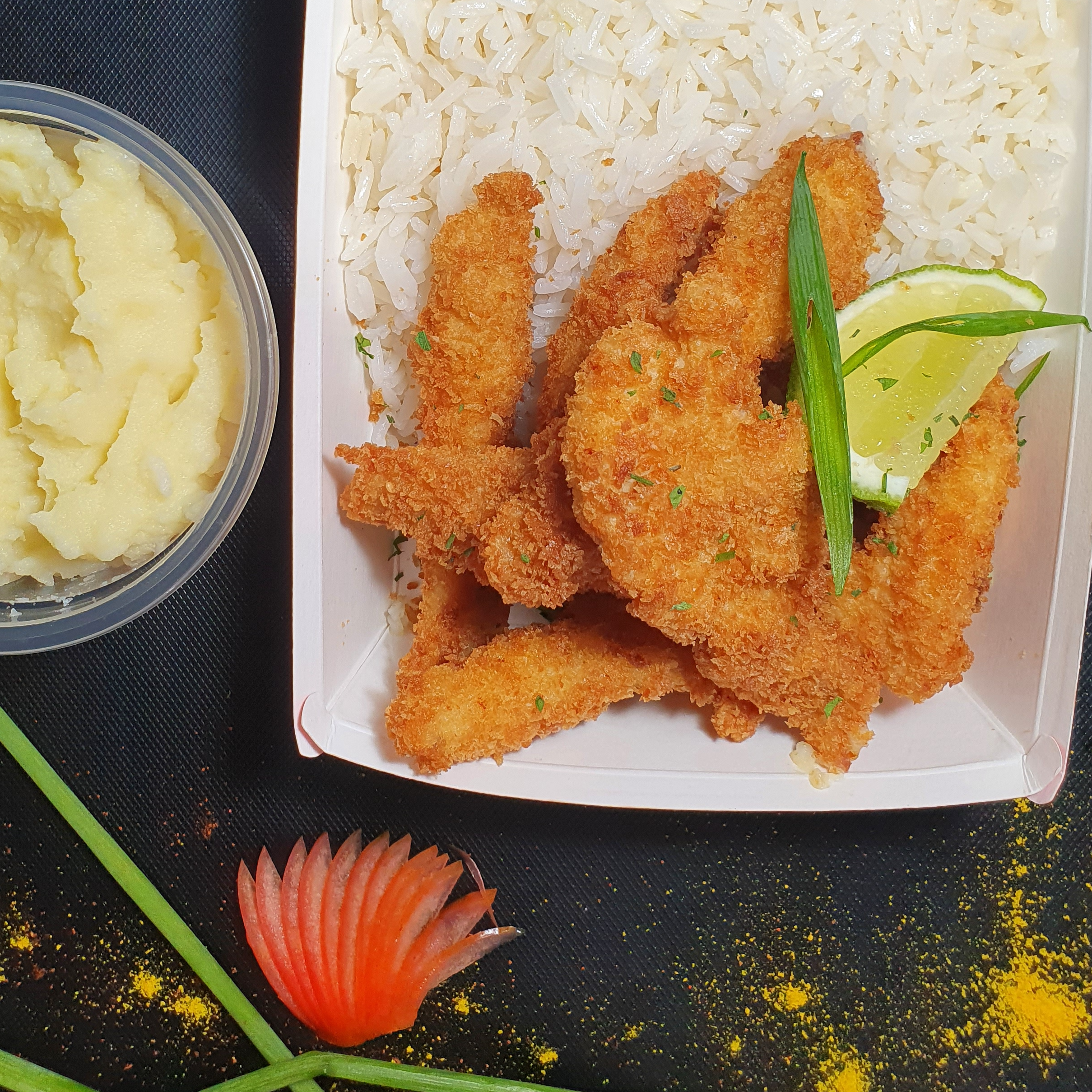 Isca de tilápia  à  milanesa (opção 1) 