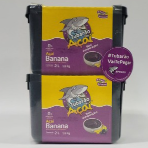 COMBO TUBARÃO: 2x Potes Tubarão do Açaí Banana 2L
