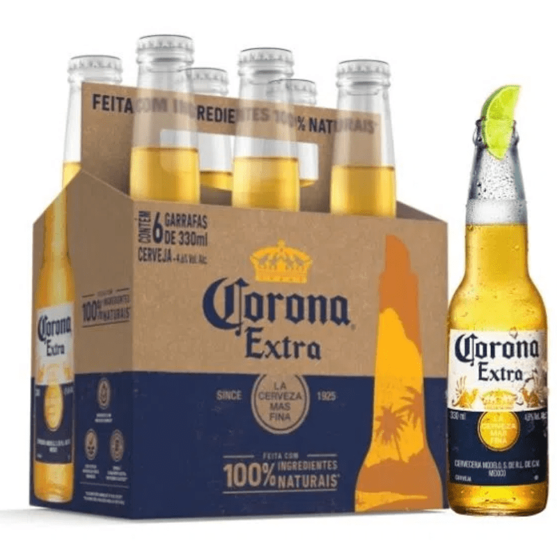 PECK CERVEJA CORONA L.N 330ML C/ 6 UND GELADA