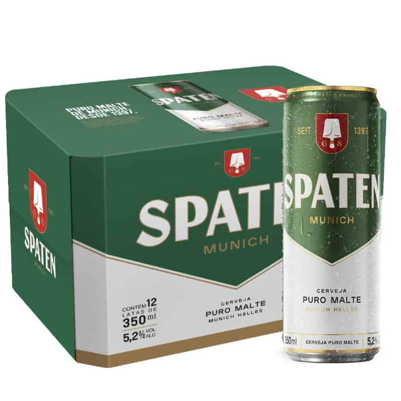 PACK CERVEJA SPATEN LATA 350ML (GELADA)