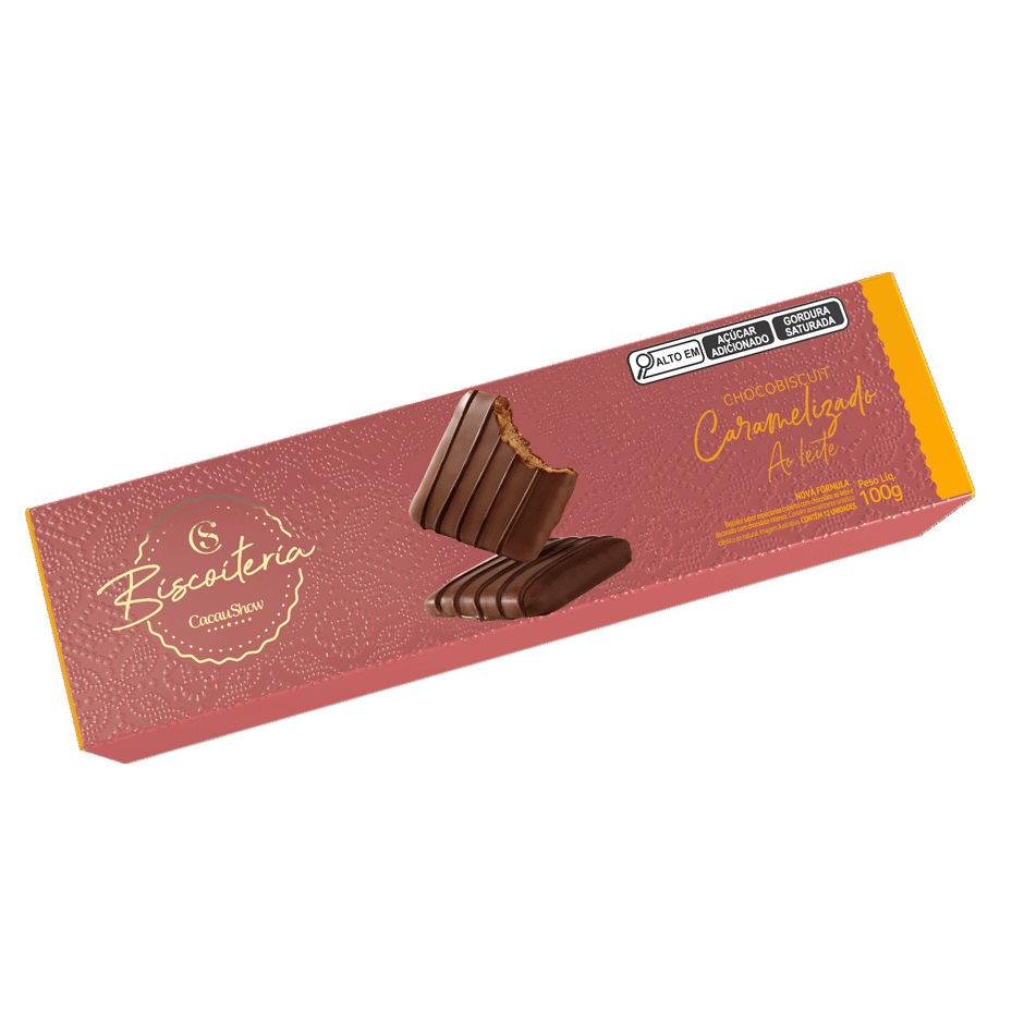 Biscoito Caramelizado Coberto 100g