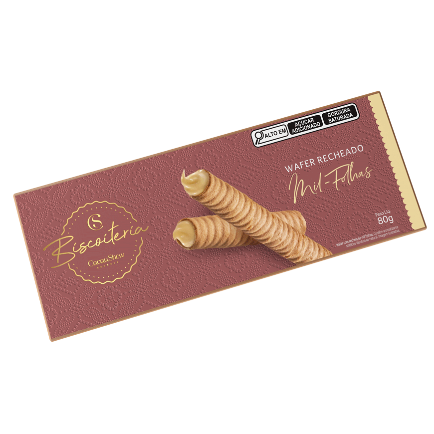 Wafer Mil Folhas 80g