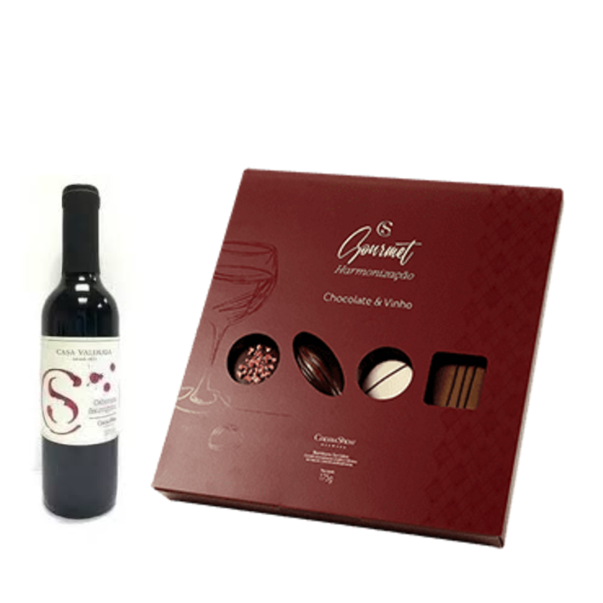  Vinho Cabernet Sauvignon + Caixa Harmonização Chocolate e Vinho
