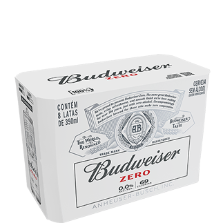 Budweiser Zero 350ml *Pack 8 unidades*