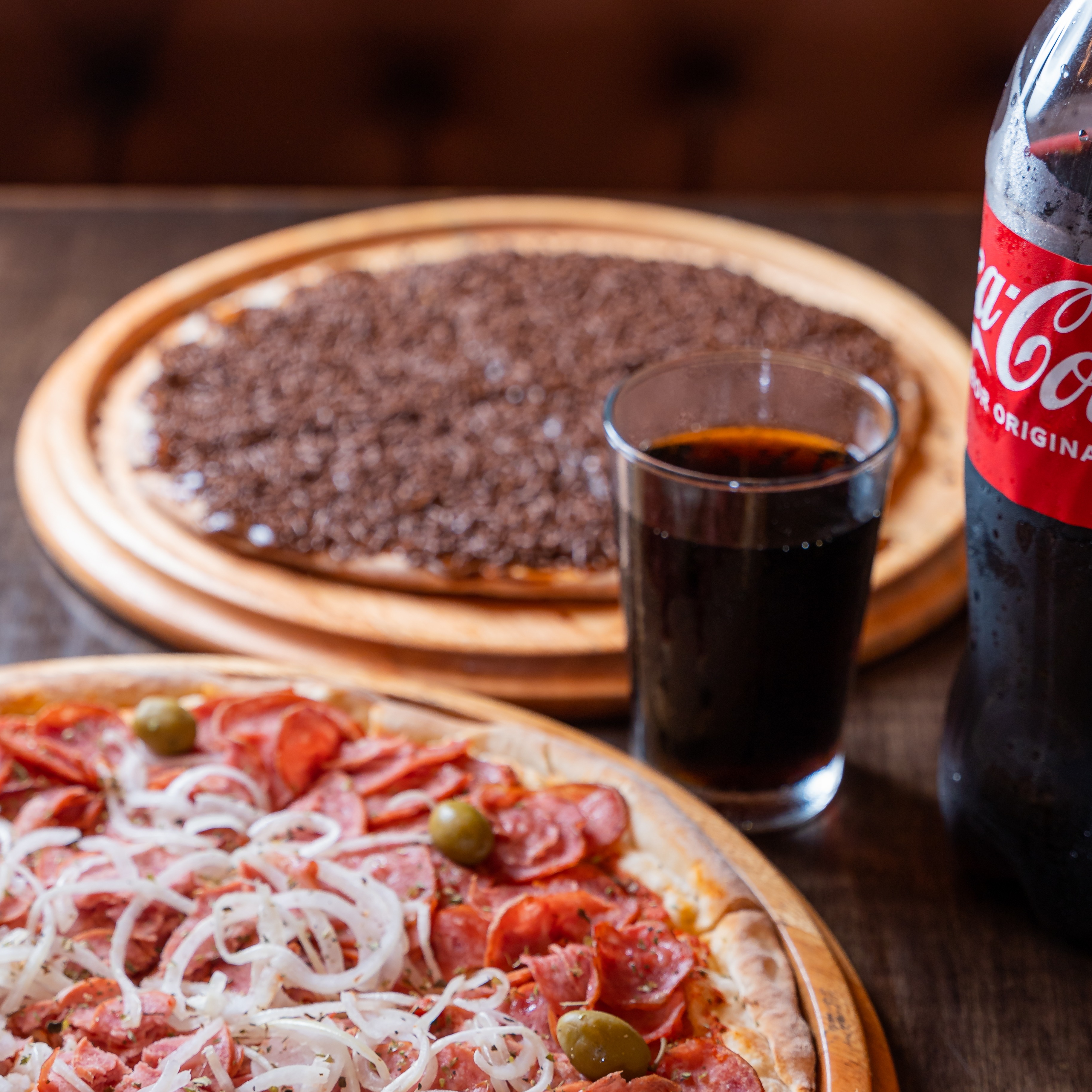 Combo 1 Pizza Grande até 2 sabores, 1 Pizza doce Individual e 1 refrigerante 1,5L