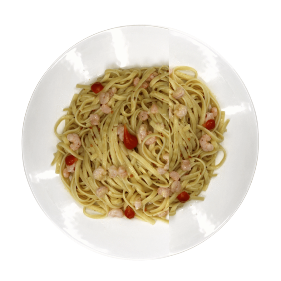 Bavette com Camarão