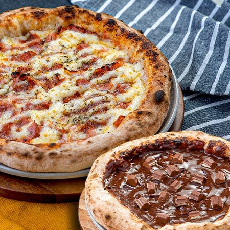 1 Grande Salgada + 1 Pizza Doce 30% off